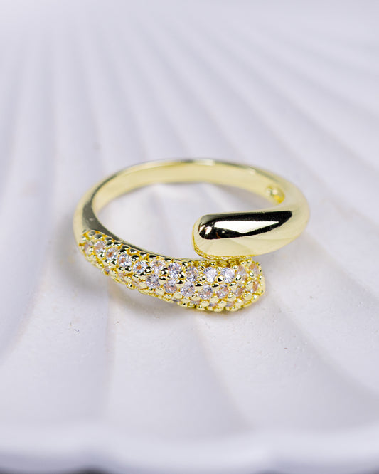 Gold Plated Tear Open Ring