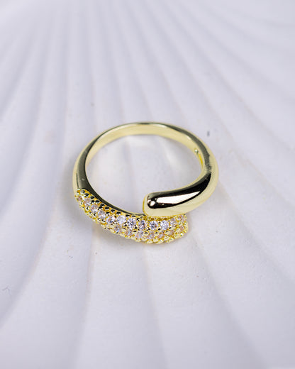 Gold Plated Tear Open Ring