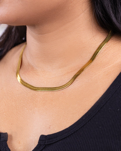 Gold Plated Flat Snake Chain